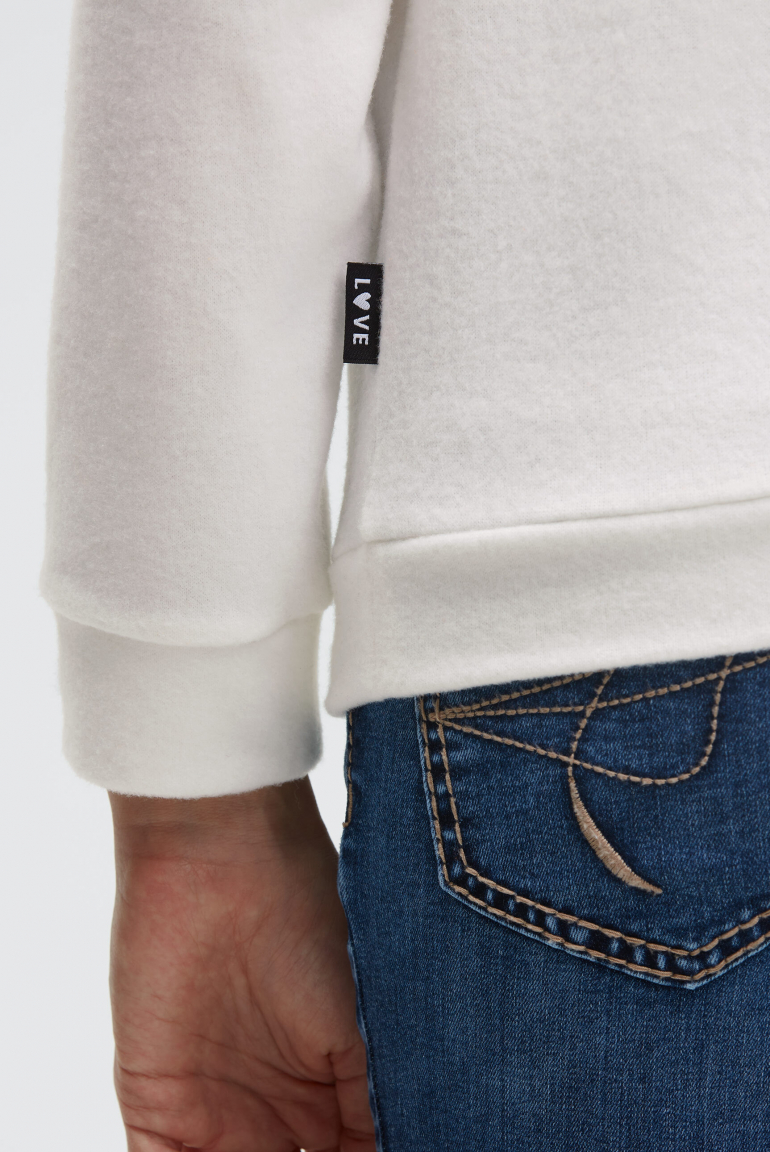 Mikina s kapucí z flaušového úpletu