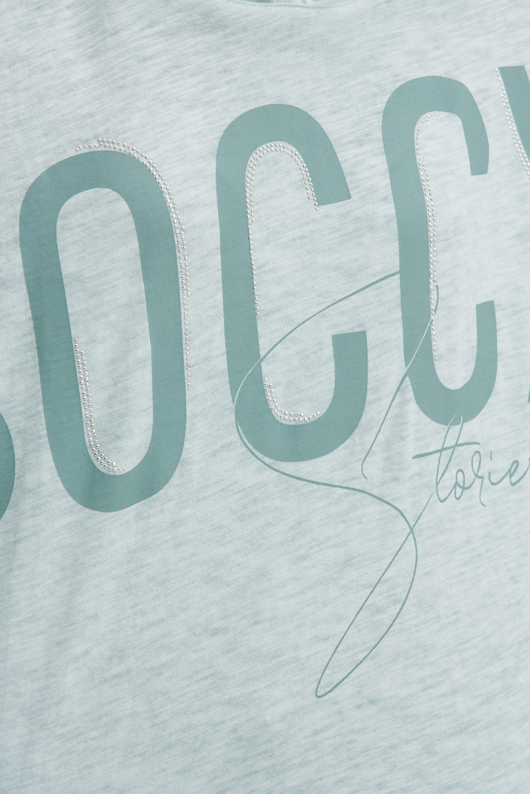 Tričko s dlouhým rukávem, kapucí a artworkem loga