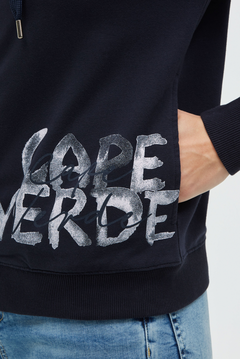 Mikina s kapucí a potiskem