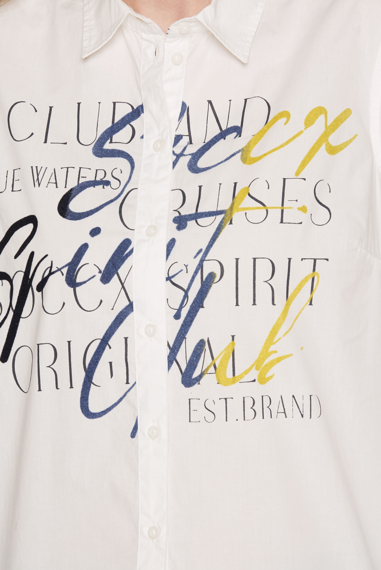 Halenka s dlouhými rukávy a potiskem s jemnou texturou