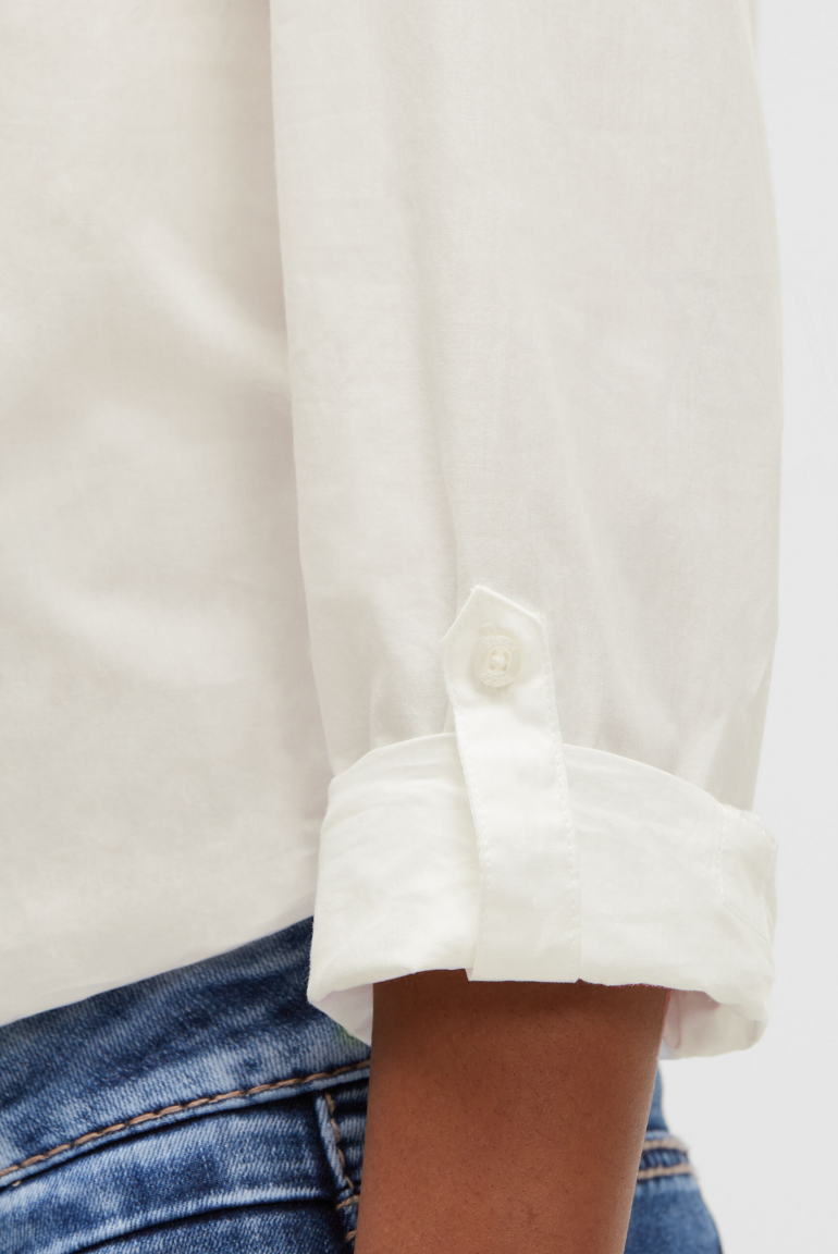 Halenka s dlouhým rukávem a semišovým potiskem loga