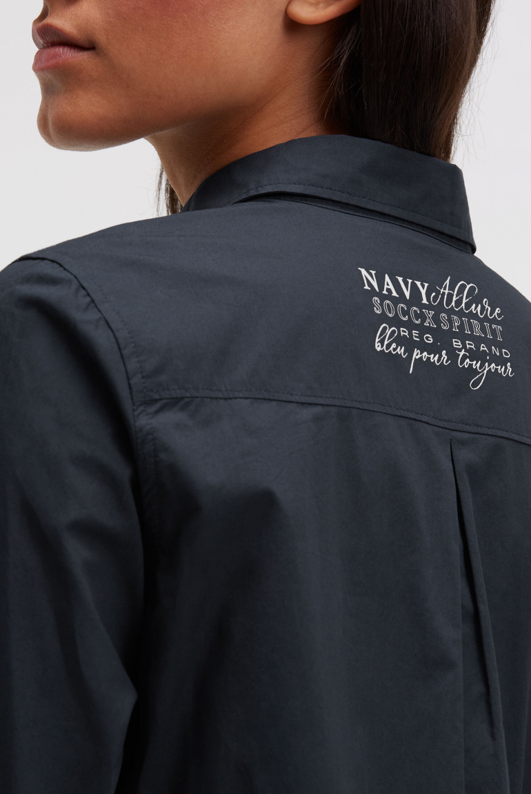 Halenka s dlouhým rukávem a semišovým potiskem loga