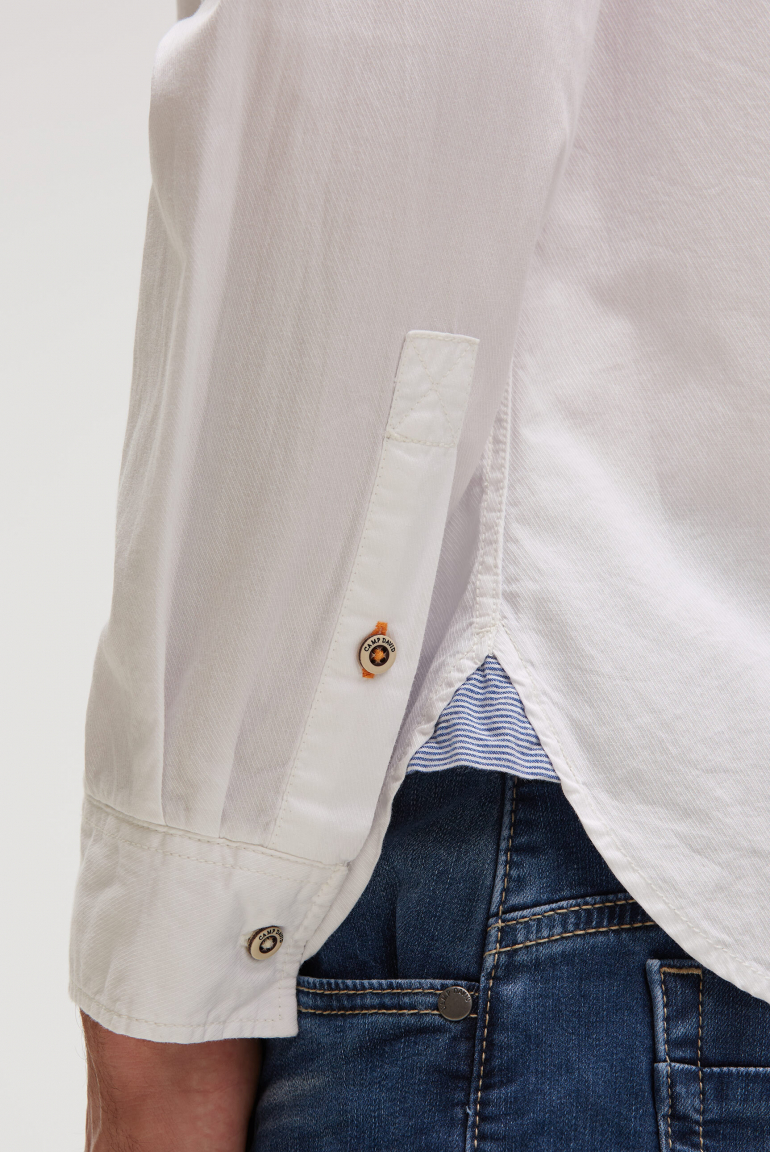 Košile s dlouhým rukávem, klopovými kapsami a potisky