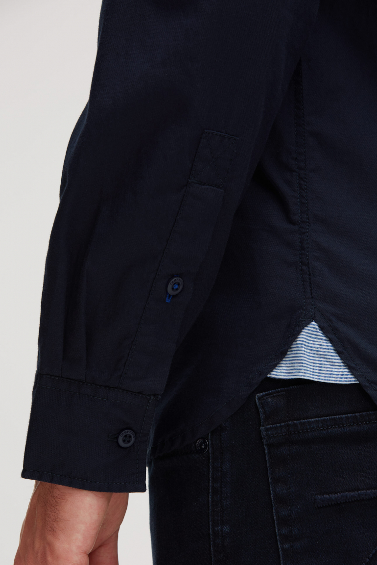 Košile s dlouhým rukávem, klopovými kapsami a potisky