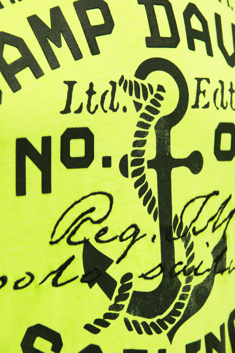 Tričko s dlouhým rukávem, gumovým potiskem a výšivkou