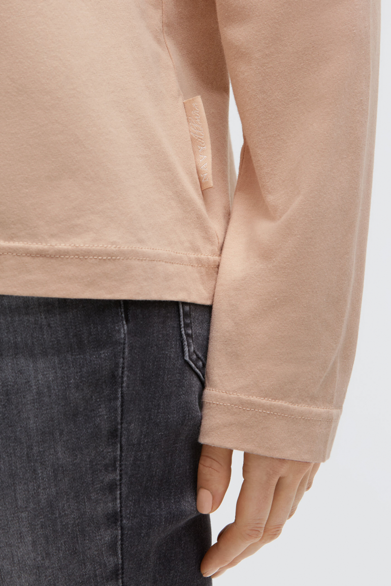 Oversized tričko s dlouhým rukávem a potiskem značky