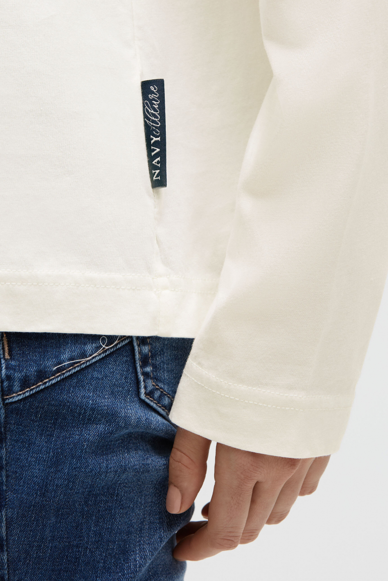 Oversized tričko s dlouhým rukávem a potiskem značky