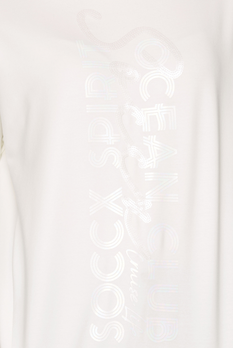 Oversized mikina s artworkem s flitry