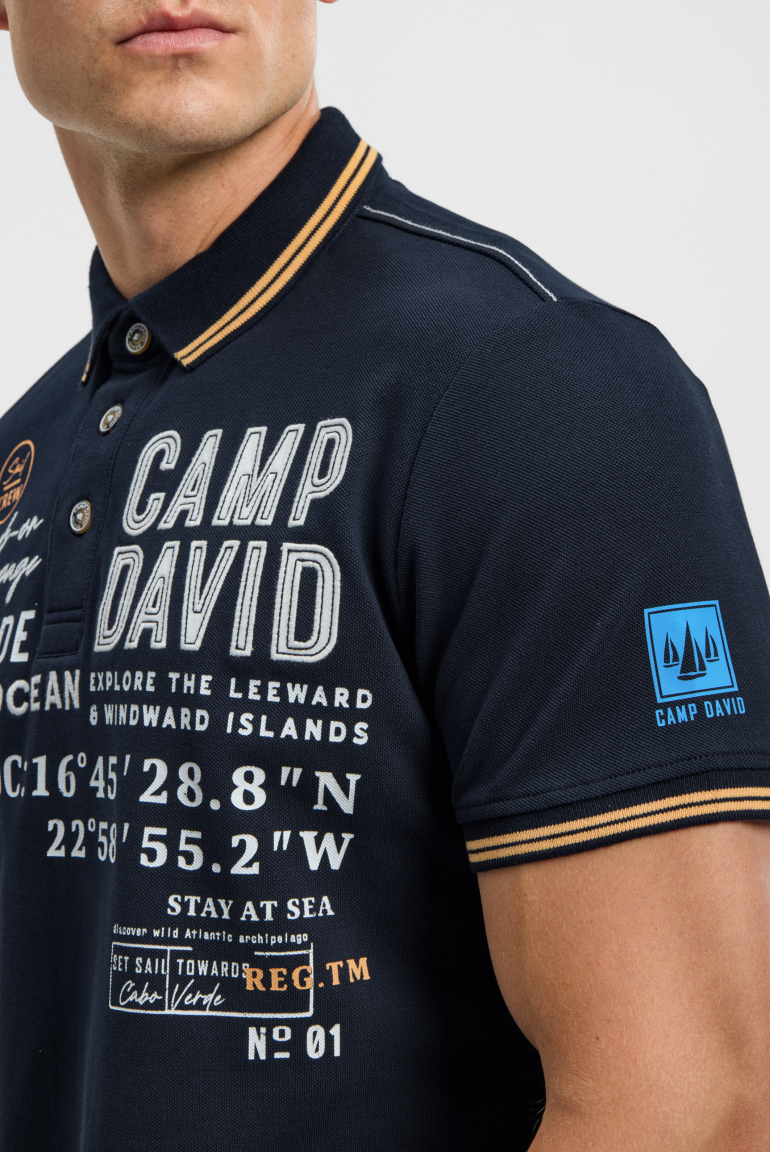 Polo tričko piké s aplikacemi značky