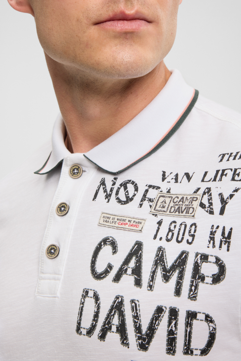 Polo tričko s vintage potisky