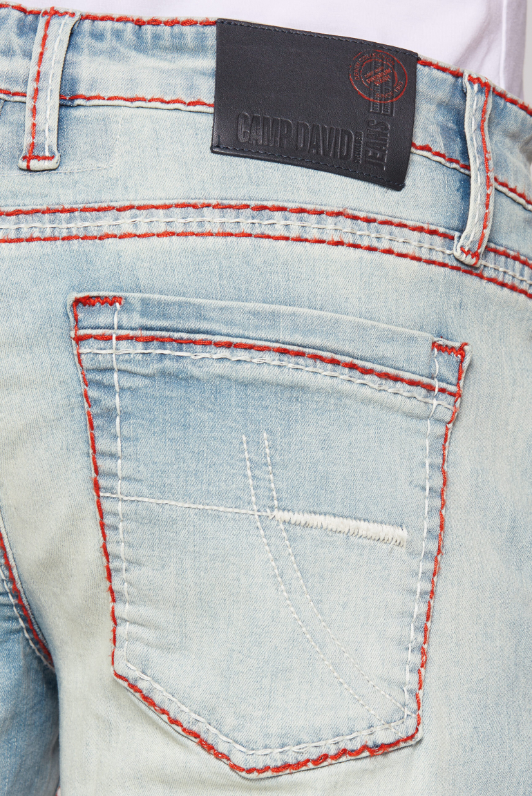 Džínové kraťasy RO:BI Slim Fit