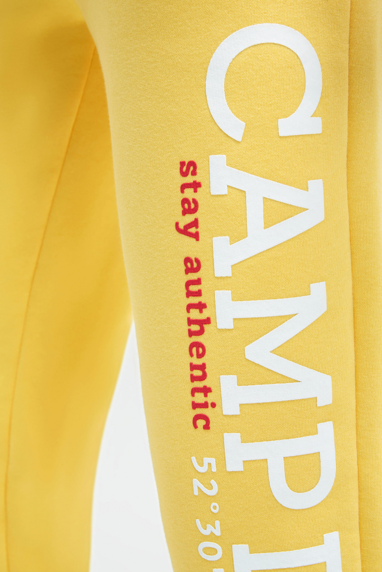 Tepláky s gumovým potiskem loga