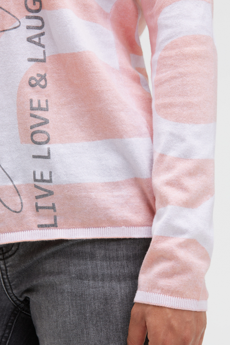 Svetr s kapucí s celoplošným potiskem