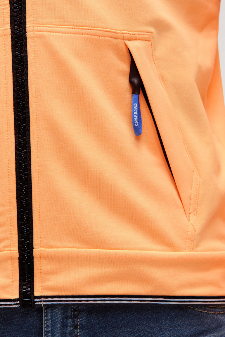 Lehká mikina na zip s potisky značky