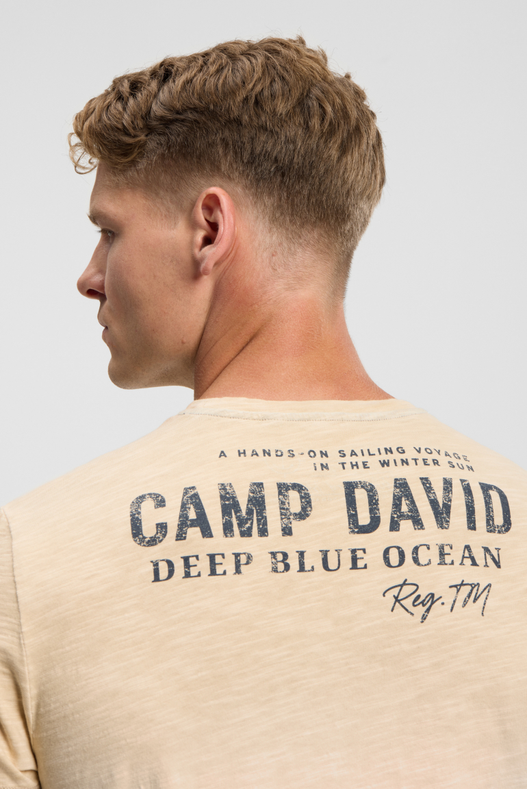 Dip Dye tričko s tištěnými nápisy