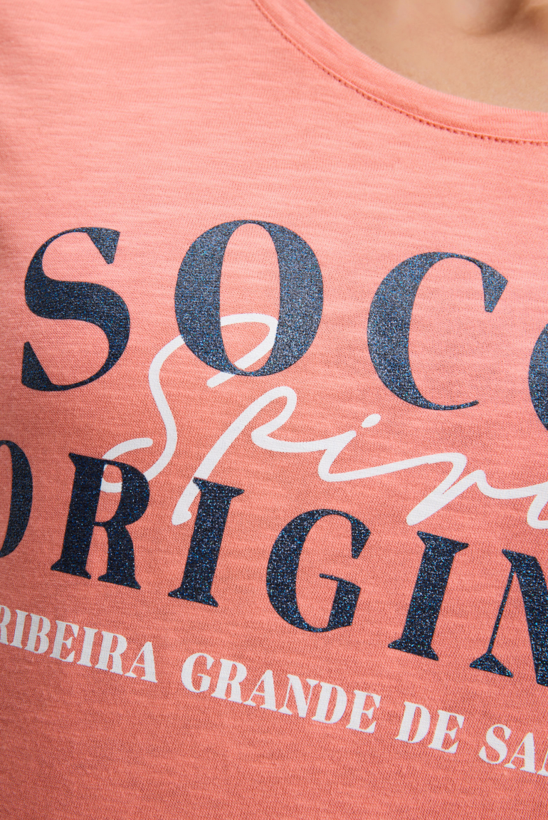 Tričko s kulatým výstřihem a potiskem