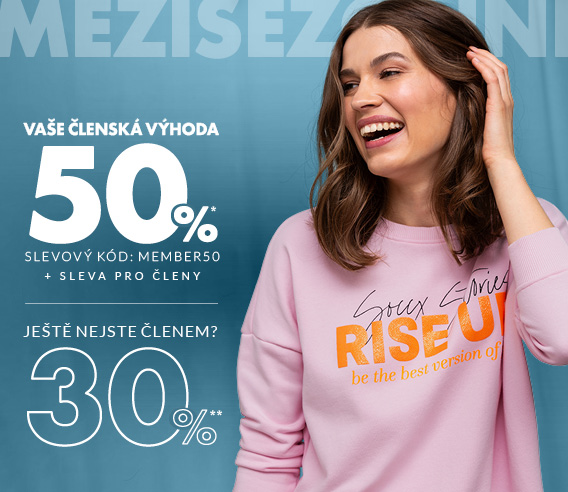 mezisezónní sleva 30 % pro nečleny a 50 % pro členy