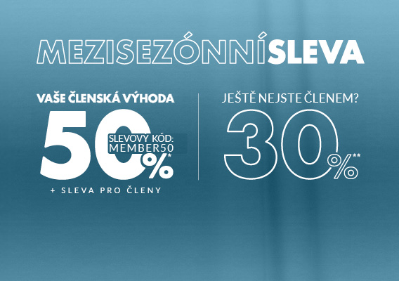 Mezisezónní sleva 30 % pro nečleny, 50 % pro členy