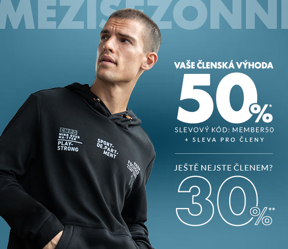Mezisezonni sleva 30 % pro necleny a 50 % pro cleny