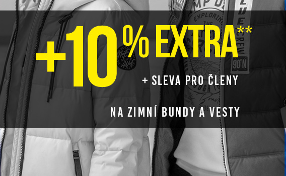 Extra 10% sleva na zimní bundy a vesty